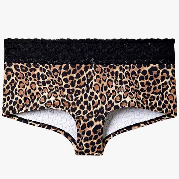 ♥️NWT VINTAGE TORRID LEOPARD ANIMAL PRINT PANTY BOYSHORT - LACE TRIM - PLUS SIZE - Picture 8 of 11